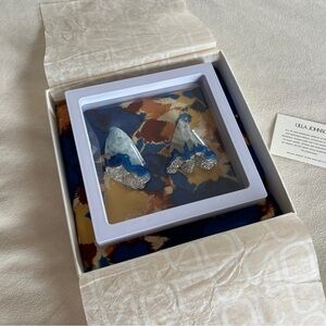 NWT Ulla Johnson Blue Stone Earrings with Box Never Worn